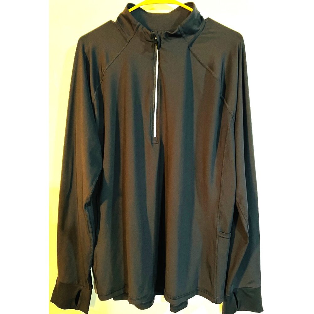 New Xersion Quick-Dri Pullover XXL Black Long Sleeve 1/2 Zip Athletic Jacket